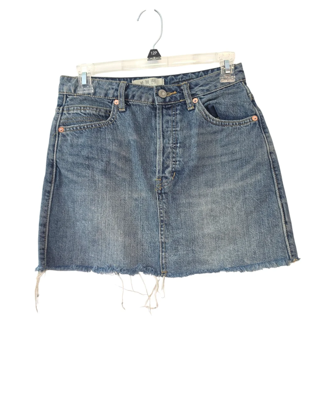 Free People We the Free Rugged A-Line Denim Mini Skirt Size 25